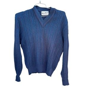 Grandpa Core Vintage Worsted Wool Sweater size large